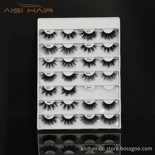 OEM & ODM Available Free Sample 100% Natural Material Hand-made Mink Eye Lashes Private Label 25 mm 3D Eyelashes